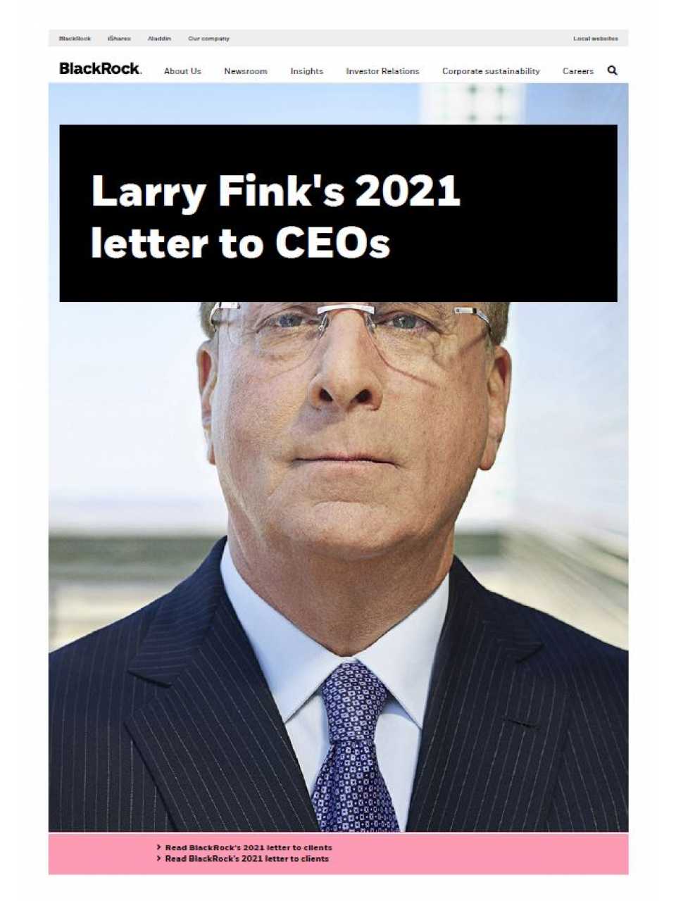 Larry Fink's 2021 letter to CEOs