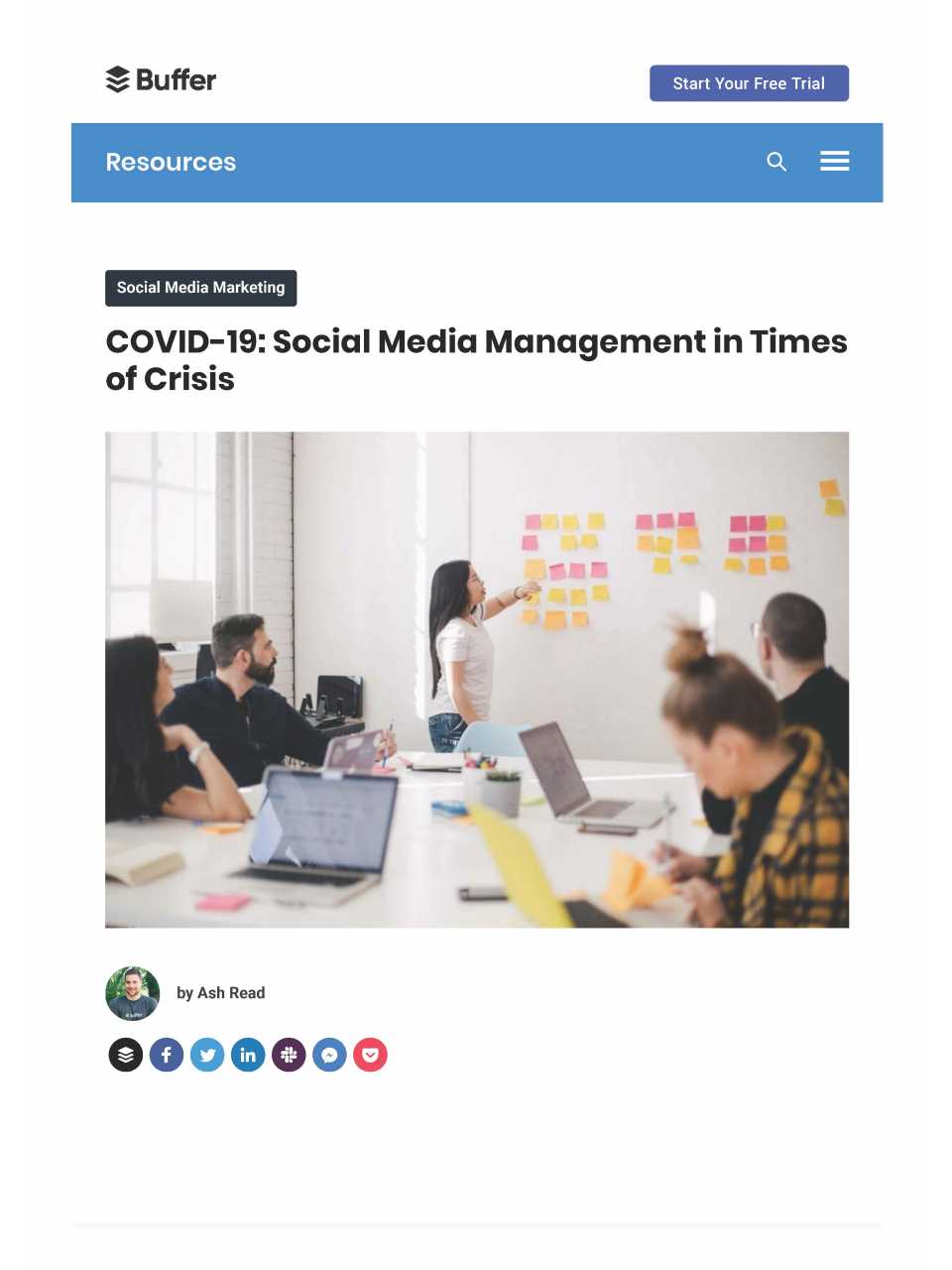 COVID-19: Social Media Management in Times of Crisis