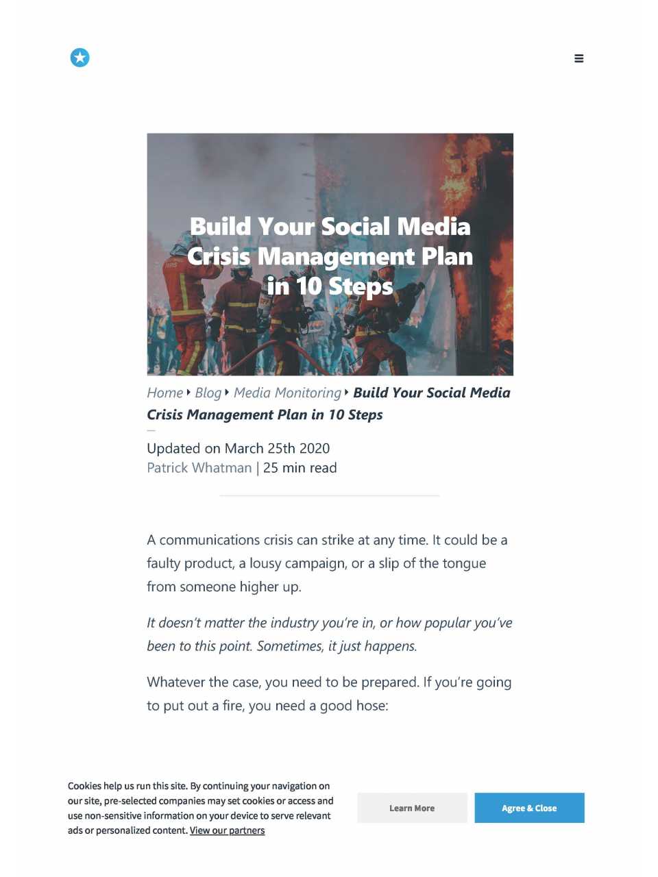 Build Your Social Media Crisis Management Plan in 10 Steps
