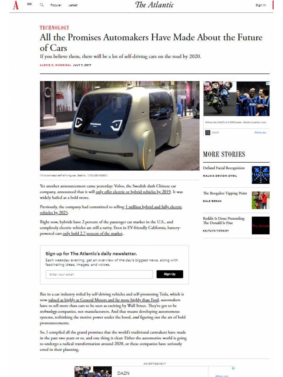 Autonomous vehicles - All the Promises Automakers Have Made About the Future of Cars