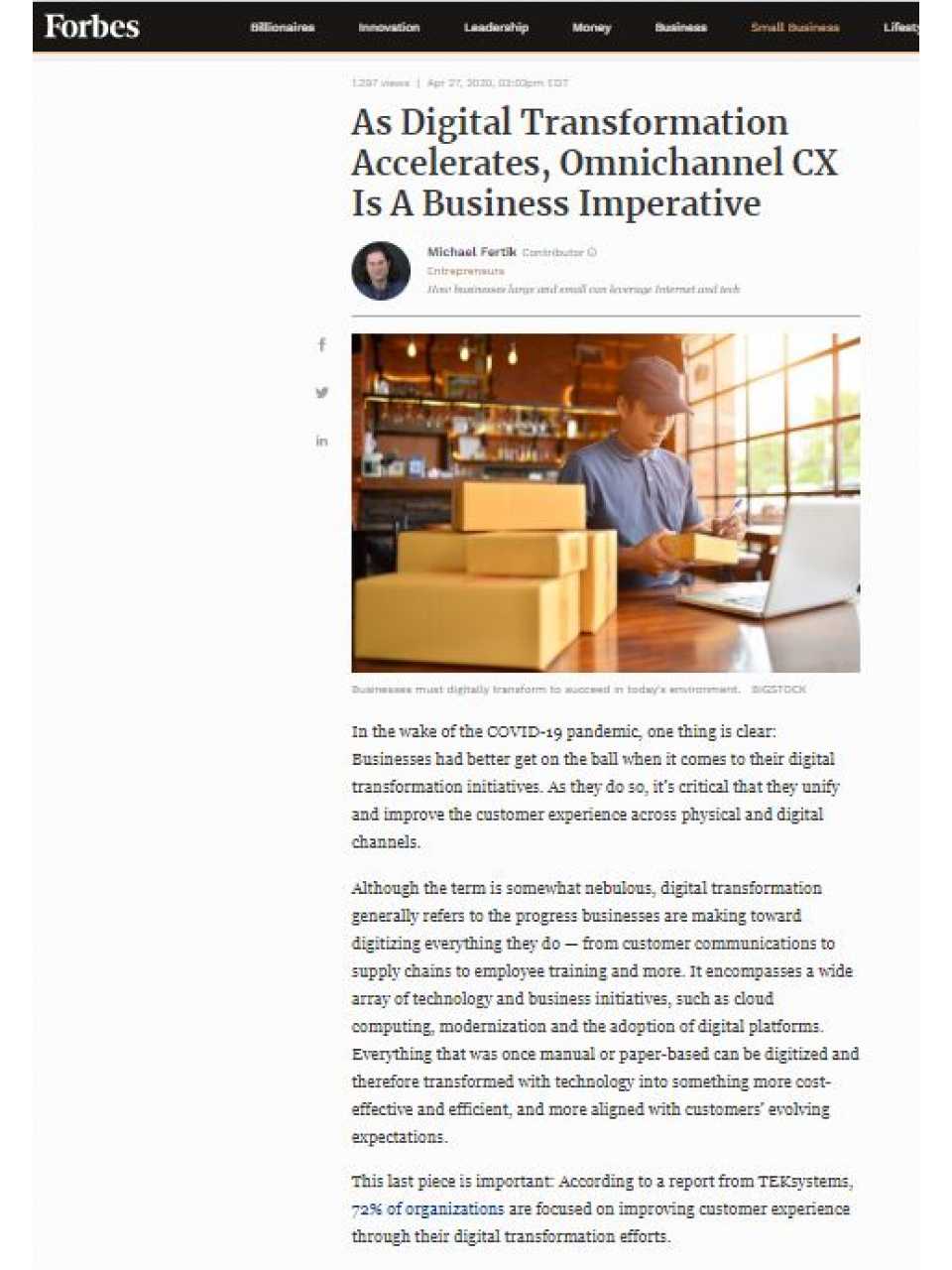 As Digital Transformation Accelerates, Omnichannel CX Is A Business Imperative