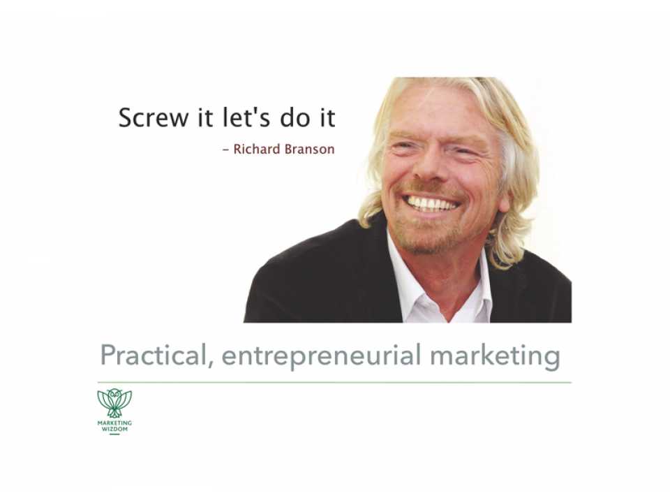 Practical, entrepreneurial marketing