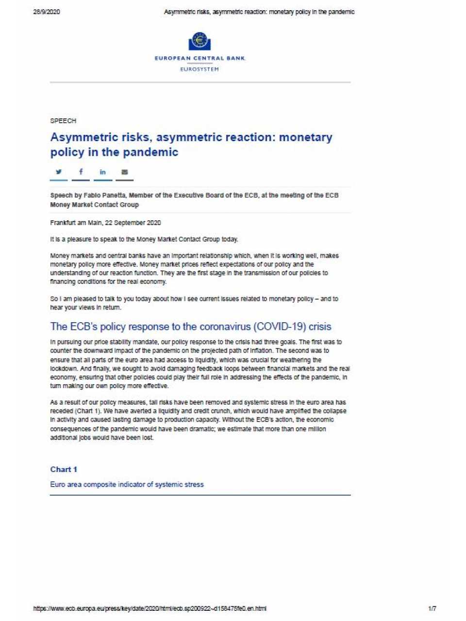 Asymmetric risks, asymmetric reaction: monetary policy in the pandemic