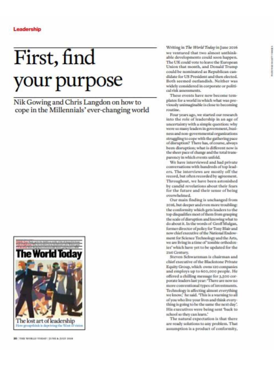 First, find your purpose