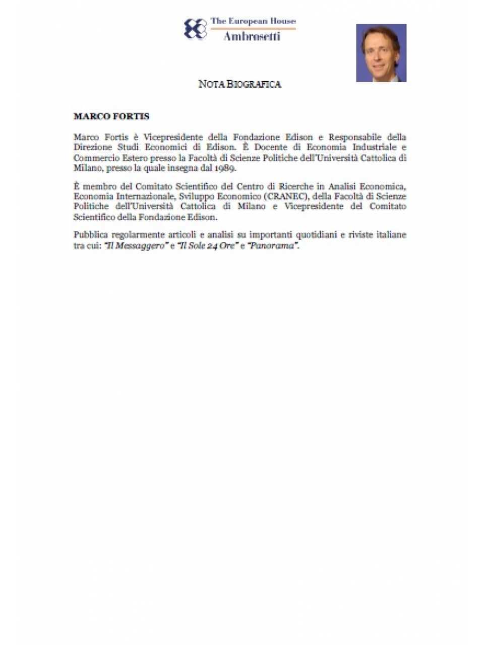 Nota biografica - Marco Fortis