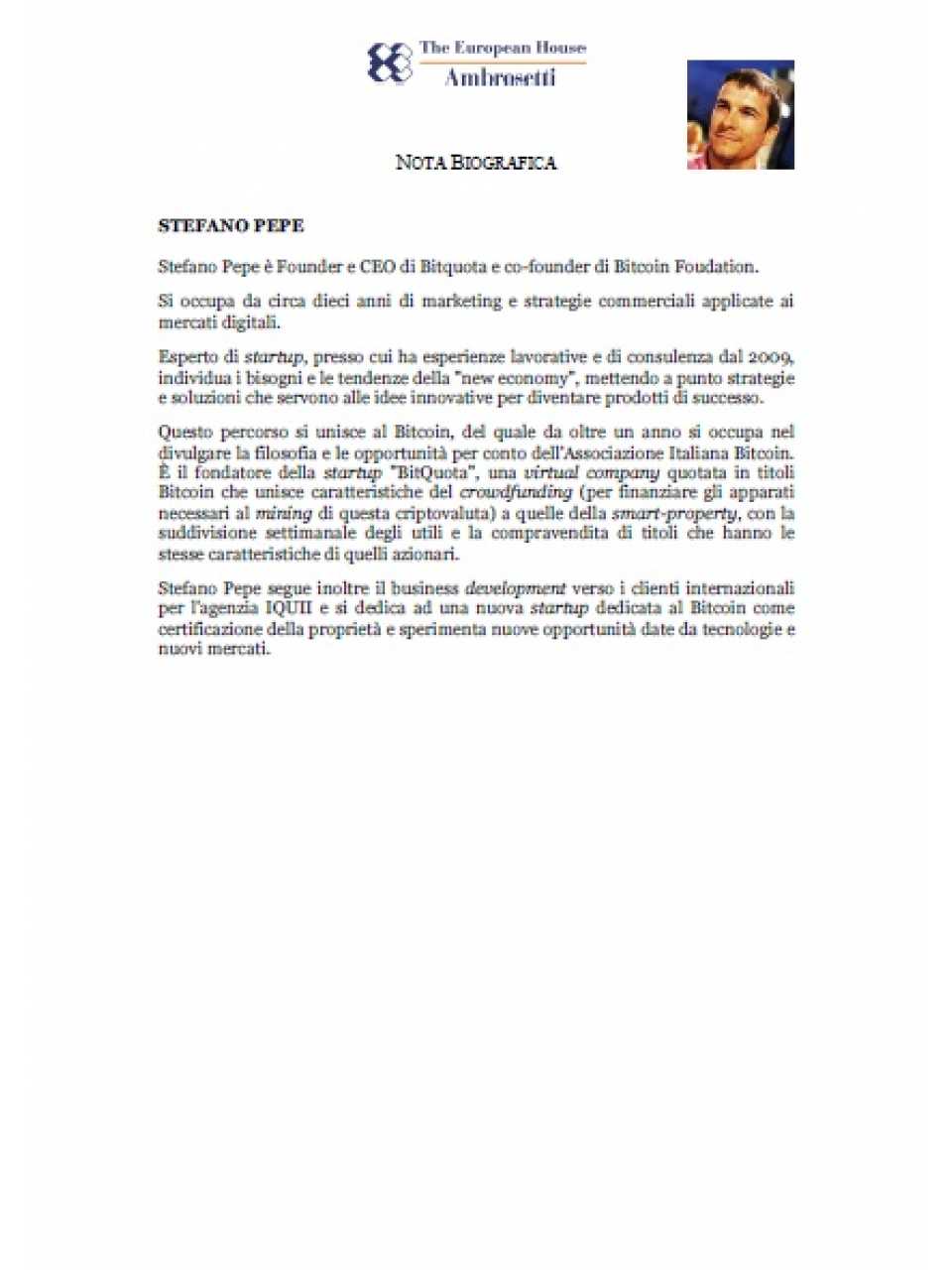 Nota biografica - Stefano Pepe