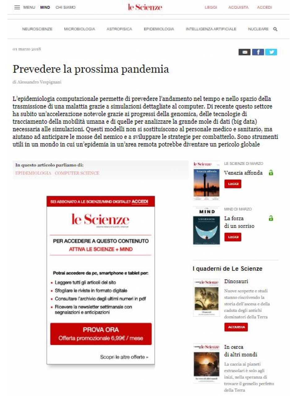 Prevedere la prossima pandemia