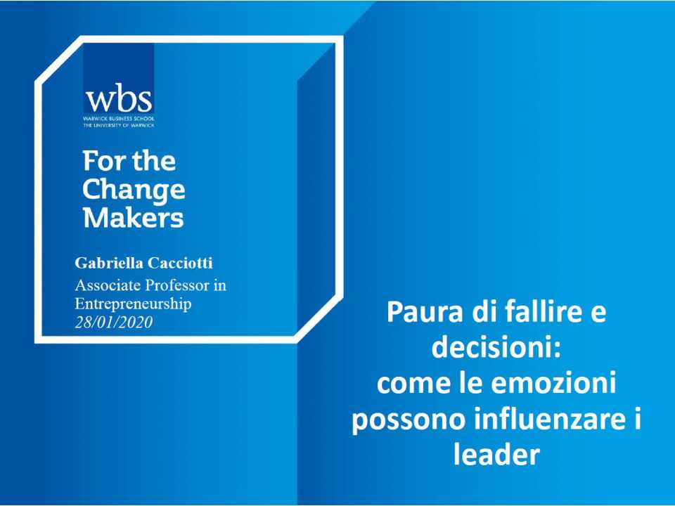 Paura di fallire e decisioni: come le emozioni possono influenzare i leader