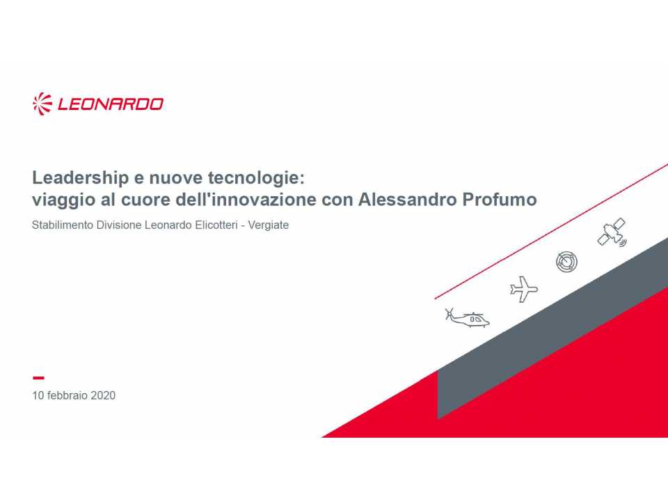 IN PRESENZA
Leadership e nuove tecnologie: viaggio al cuore dell'innovazione con Alessandro Profumo