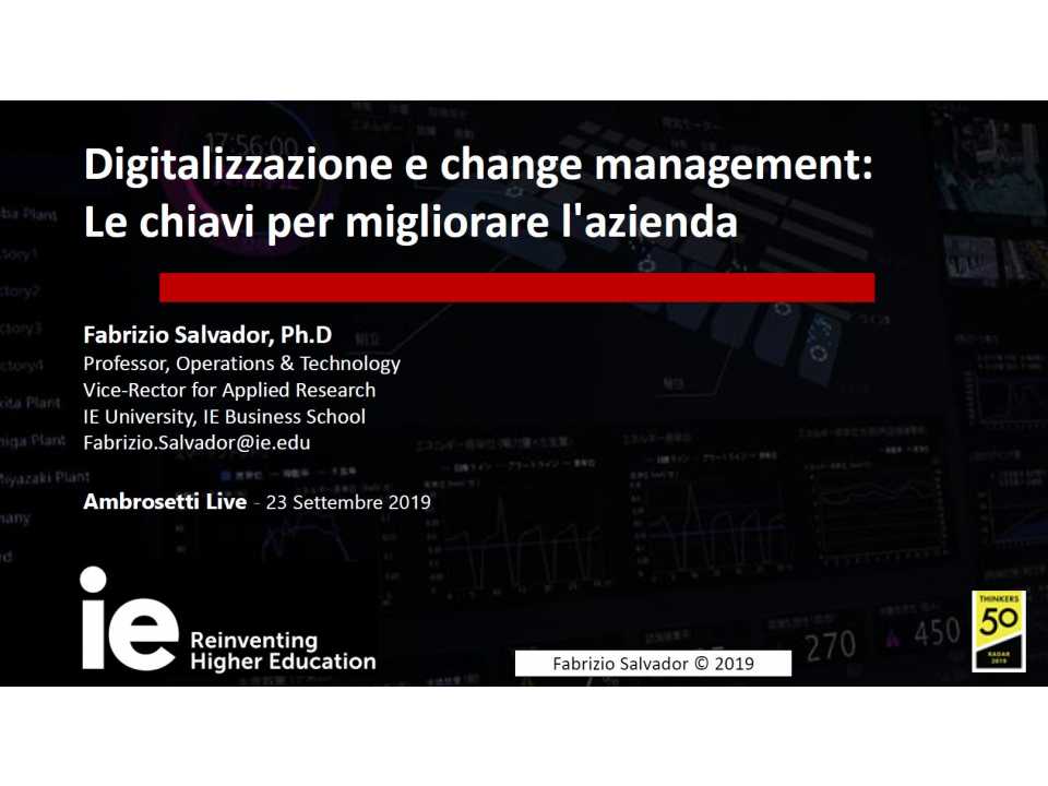 Digitalizzazione e change management: le chiavi per migliorare l'azienda