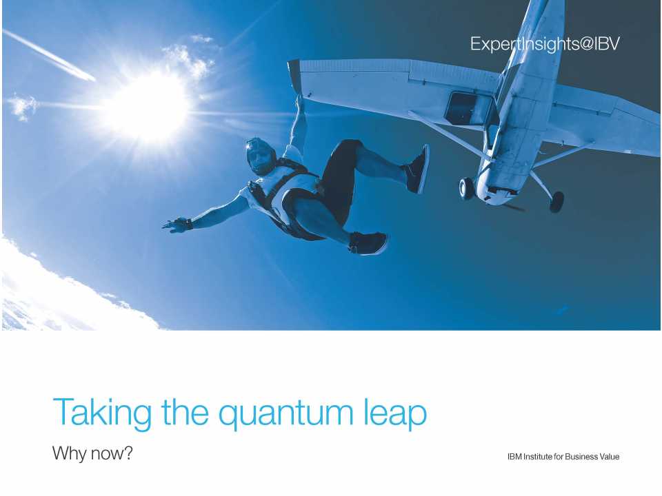Taking the quantum leap