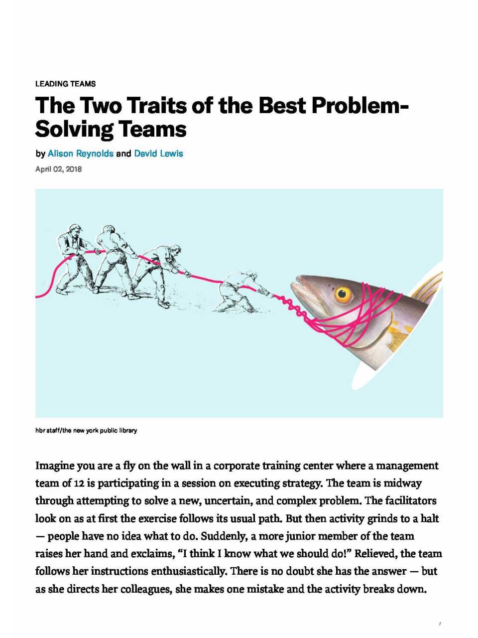 The Two Traits of the Best Problem-Solving Teams