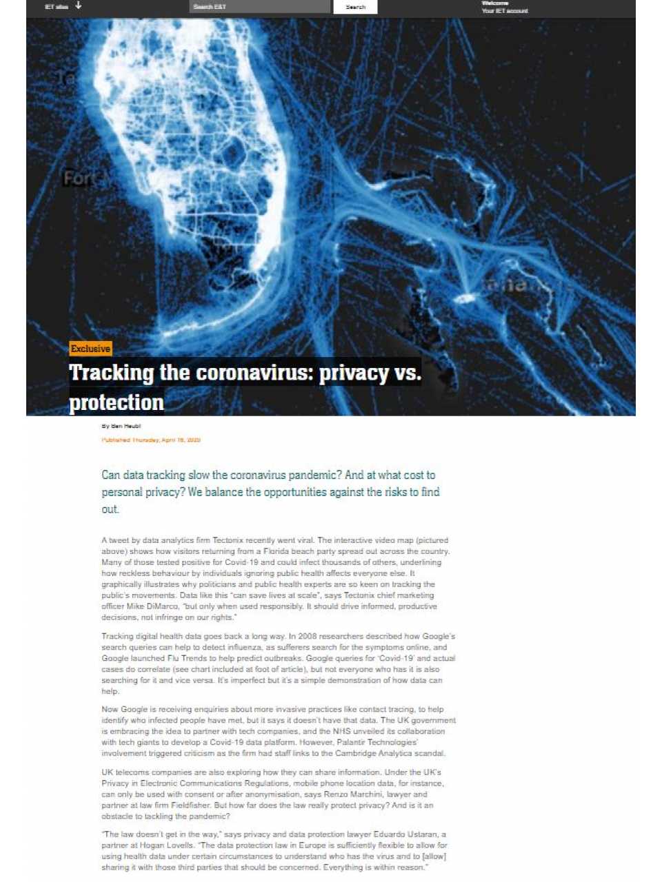 Tracking the coronavirus: privacy vs. protection