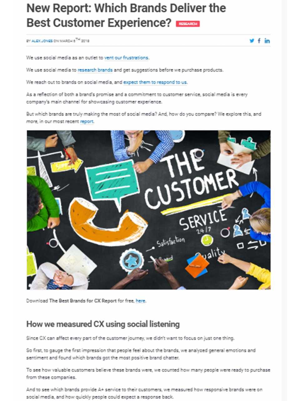 Which brands deliver the best customer experience?