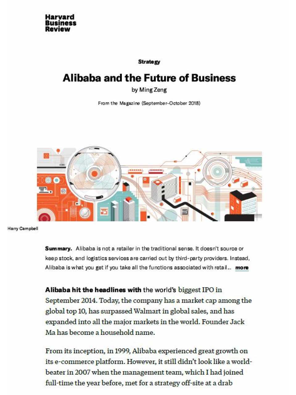 Alibaba and the Future of Business