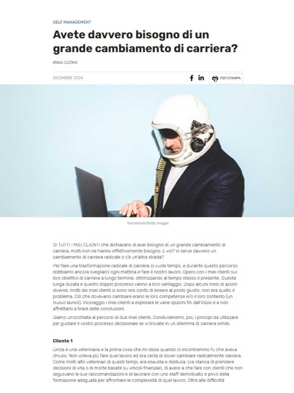 VIA WEB
Reinventare sé stessi per stare al passo di un mondo in costante cambiamento: incontro con Corrado Passera