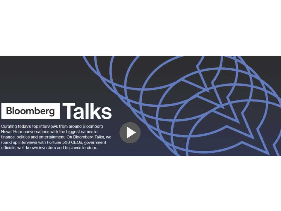 Bloombewrg talks: Philipp Hildebrand