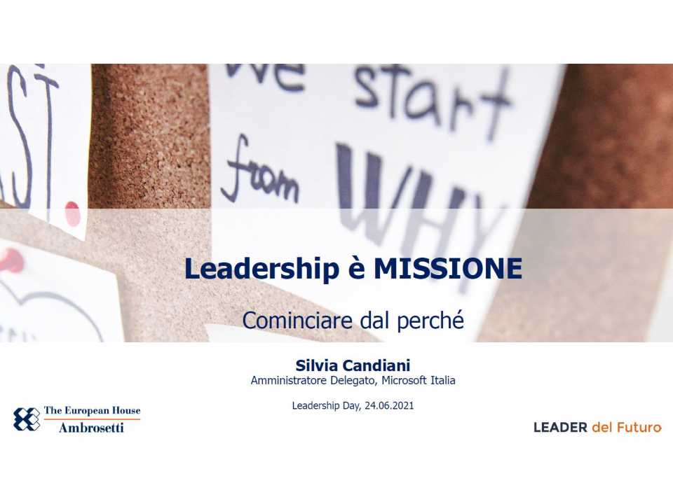 Leadership è MISSIONE - Cominciare dal perchè