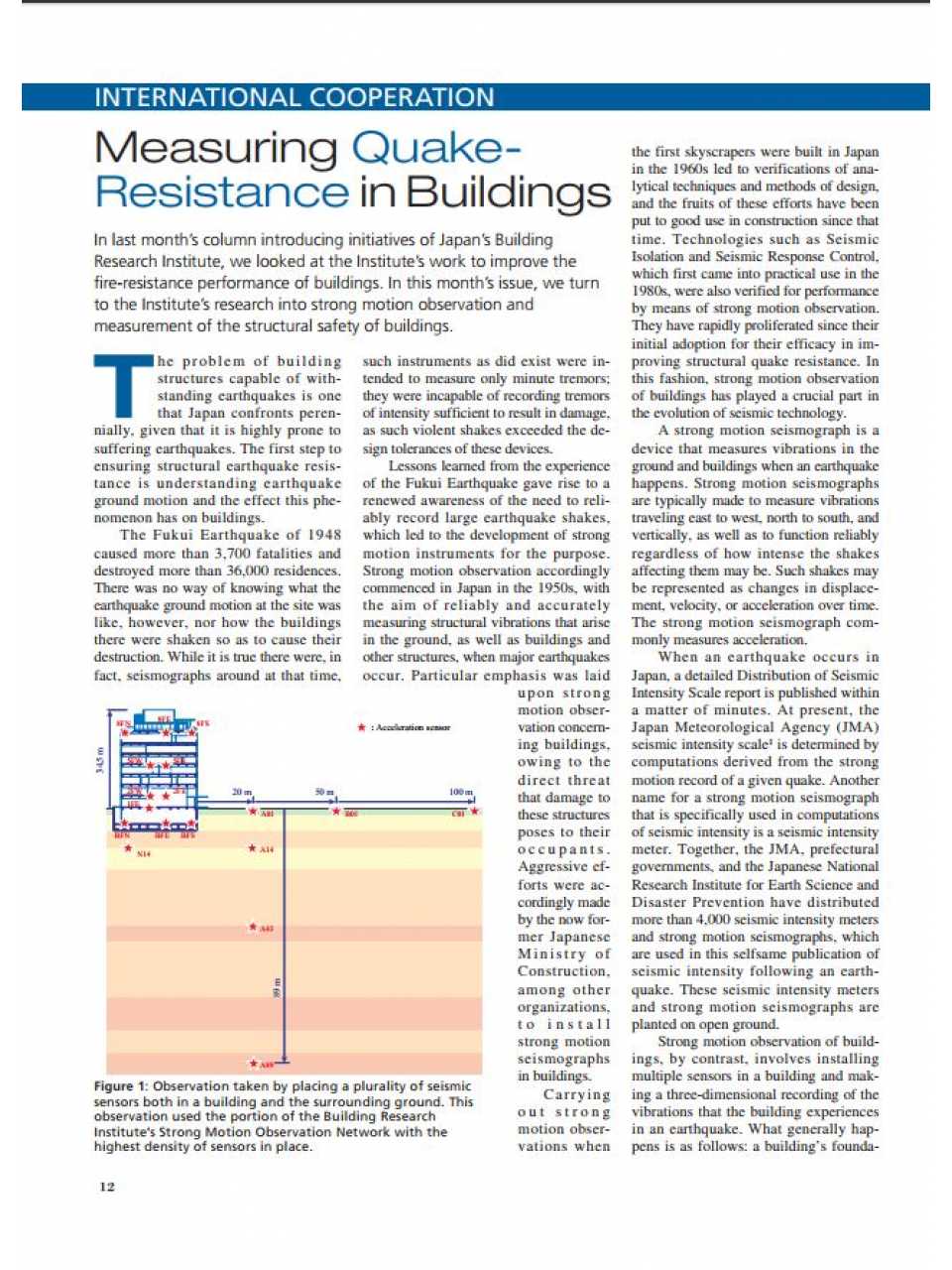 Measuring Quake-Resistance in Buildings