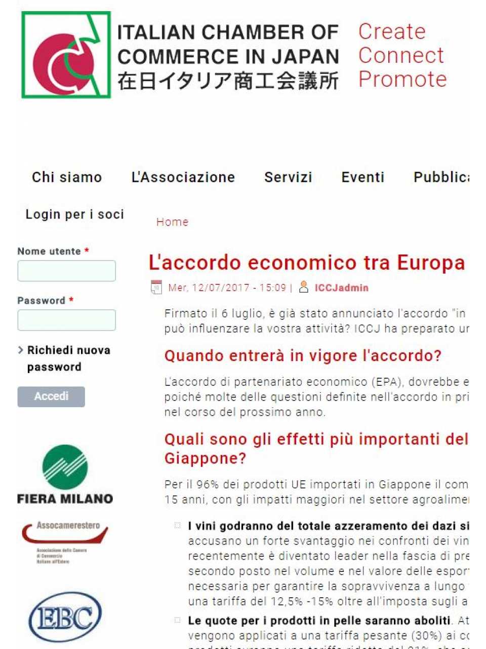 L'accordo economico tra Europa e Giappone: in sintesi di Italian Chamber of Commerce in Japan