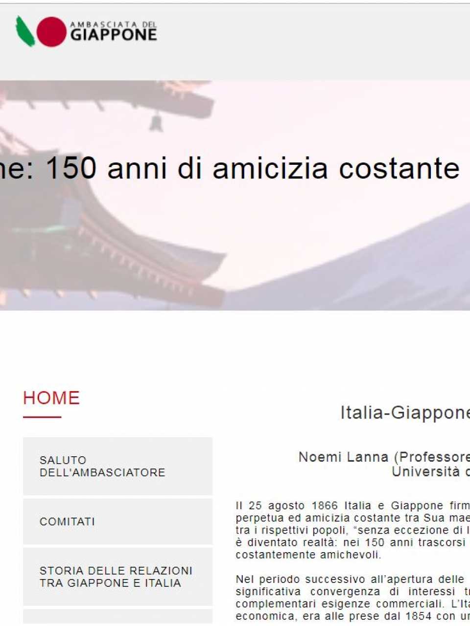 Italia-Giappone: 150 anni di amicizia costante