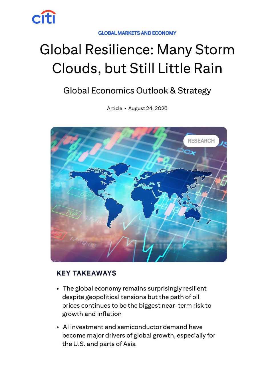 Global resilience: many storm clouds, but still little rain