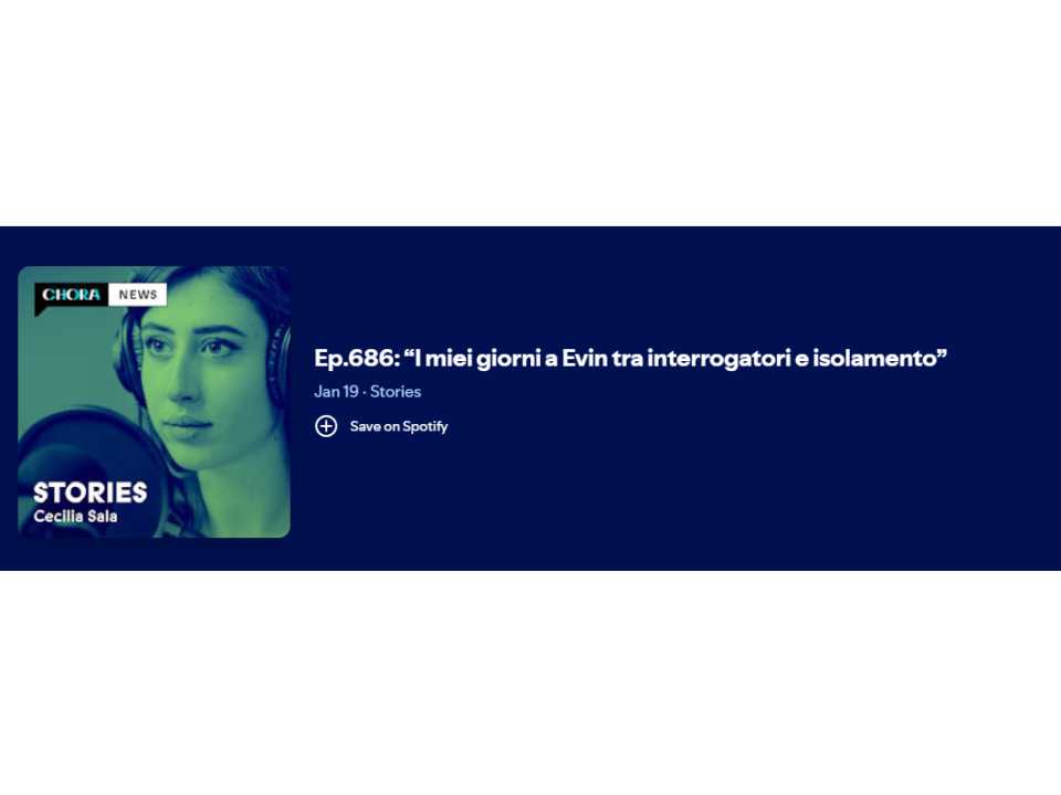 VIA WEB
L’anno che verrà, tra tensioni e nuovi equilibri mondiali:
incontro con Cecilia Sala