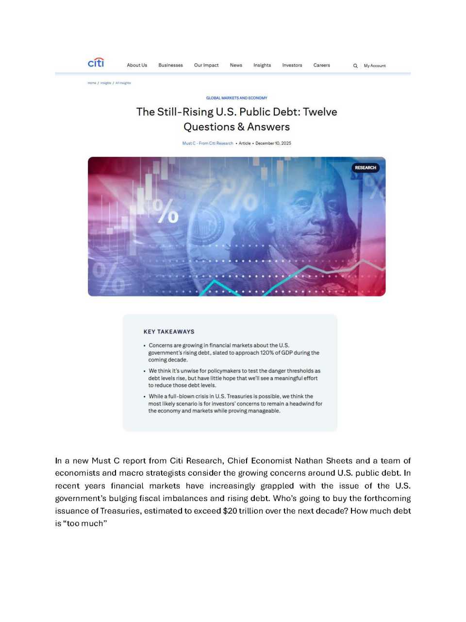 The still-rising U.S.public debt: twelve questions & answers