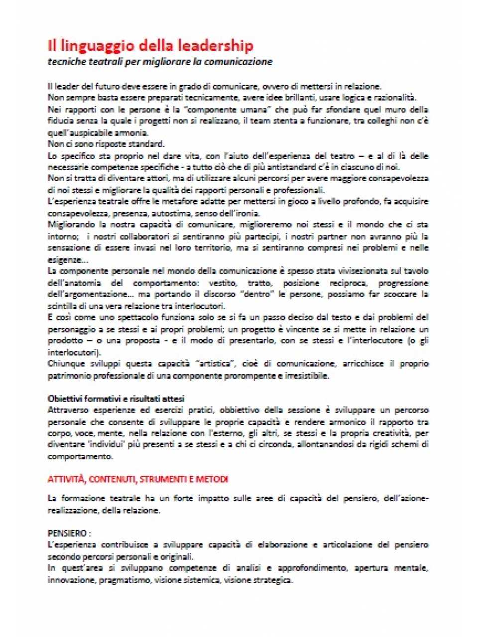 Il linguaggio della leadership