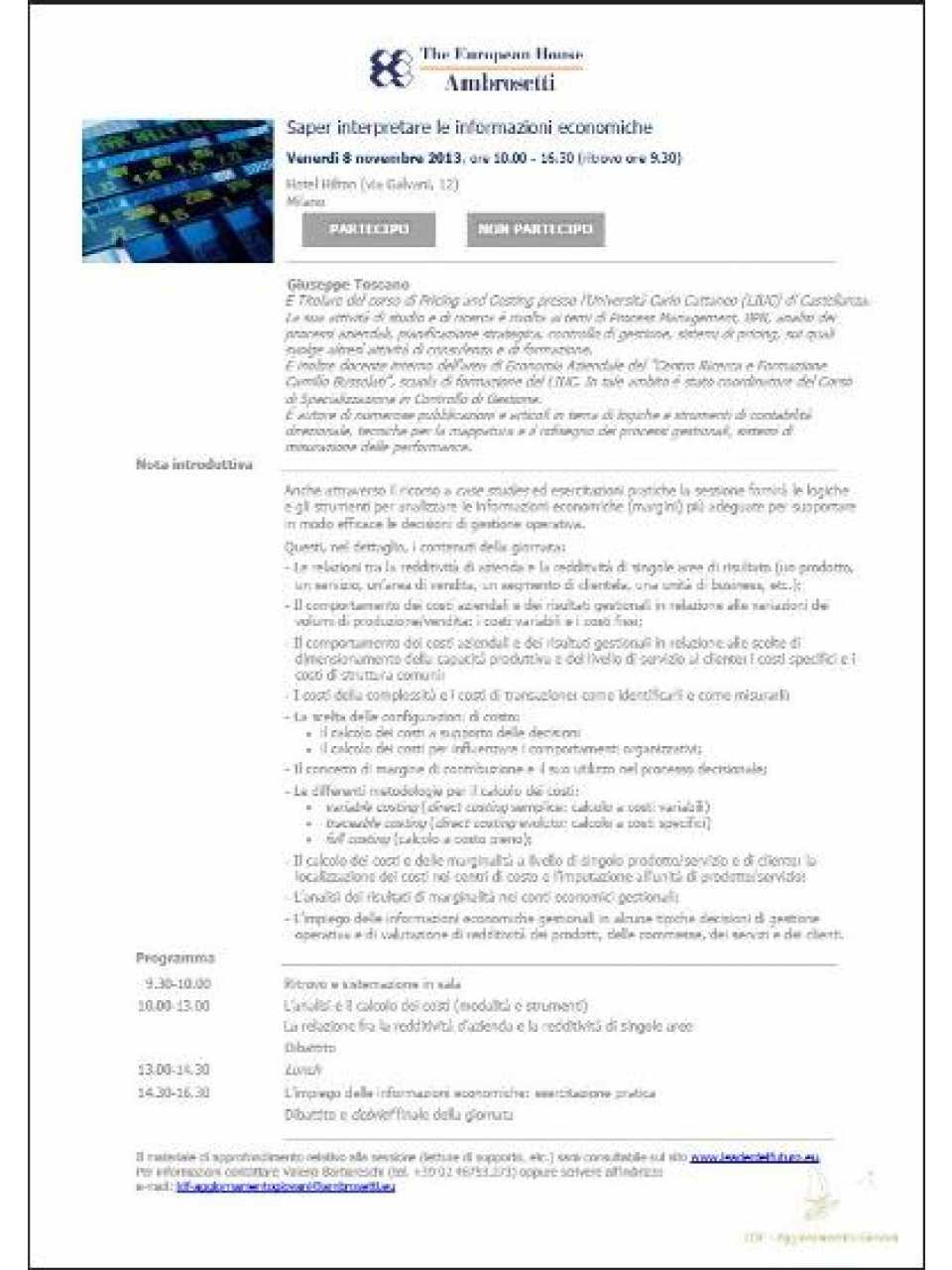 Nota informativa 8 novembre 2013