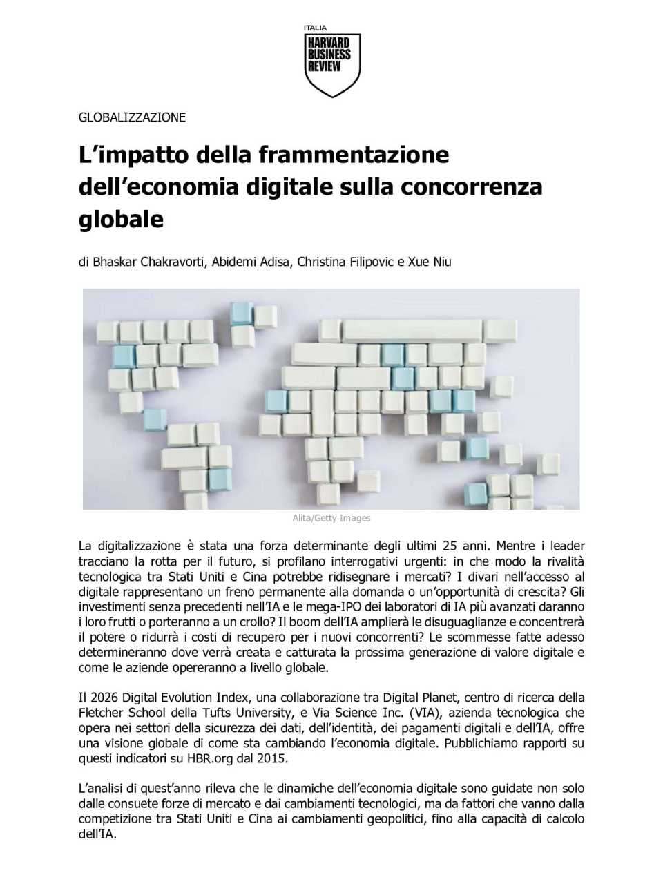 L’impatto della frammentazione dell’economia digitale sulla concorrenza globale