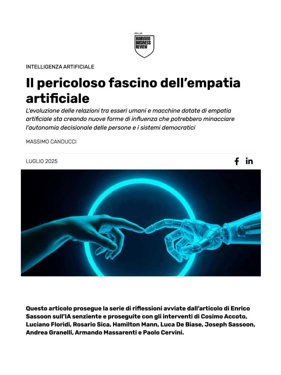 Il pericoloso fascino dell’empatia artificiale