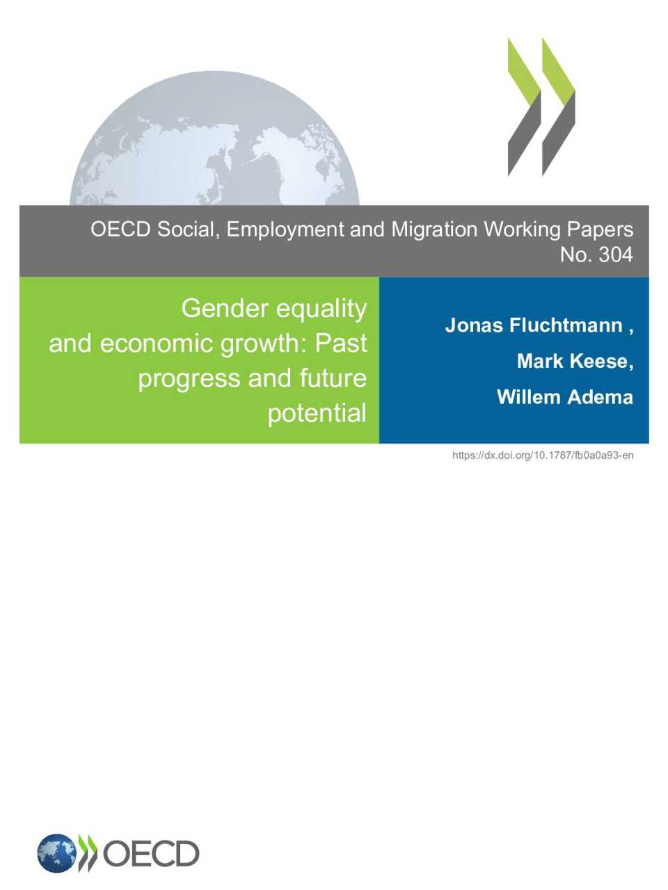 Gender equality and economic growth. Past progress and future potential