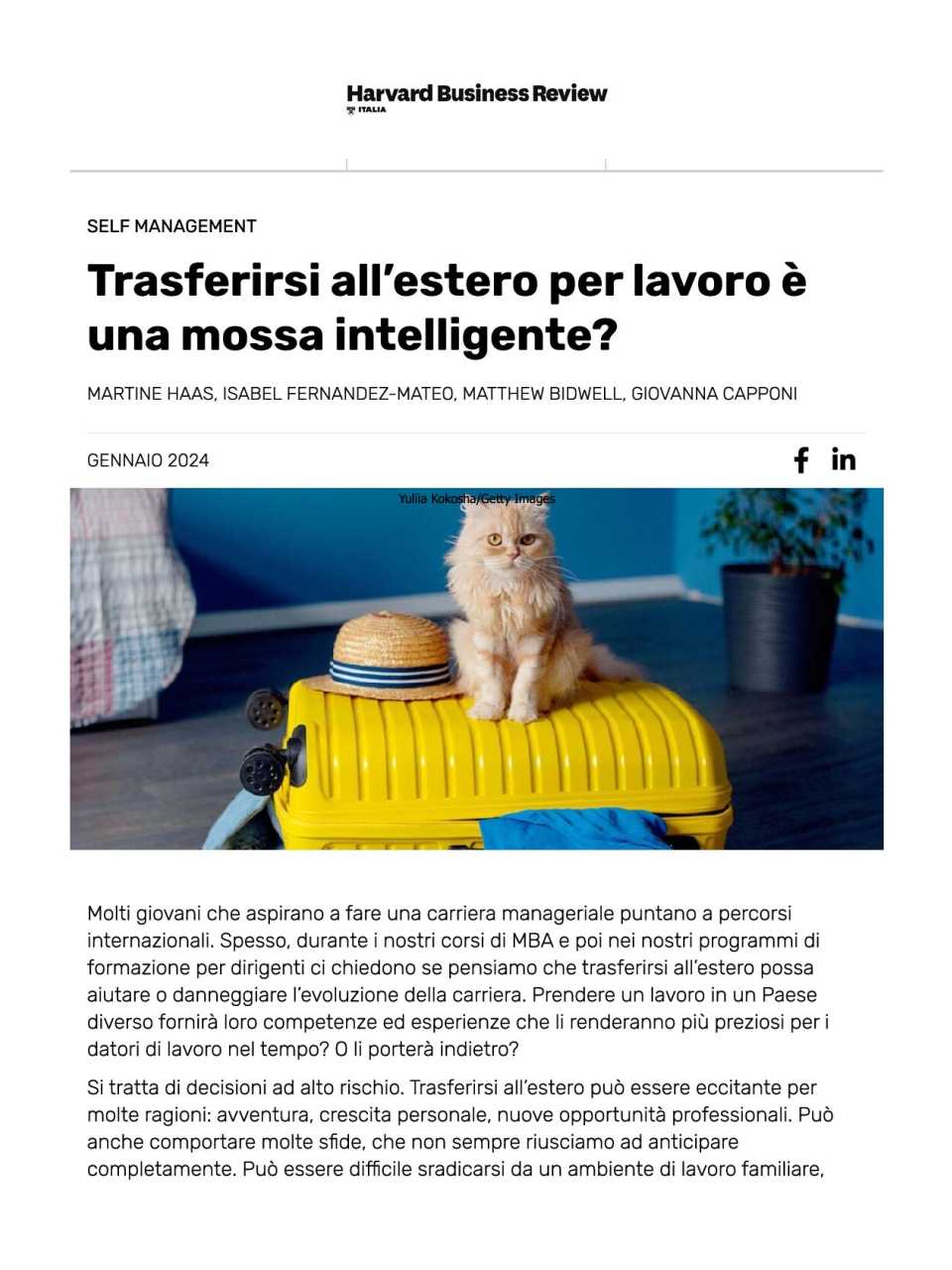 IN PRESENZA
Sviluppare la propria visione tra tradizione e innovazione: incontro con Veronica Squinzi
