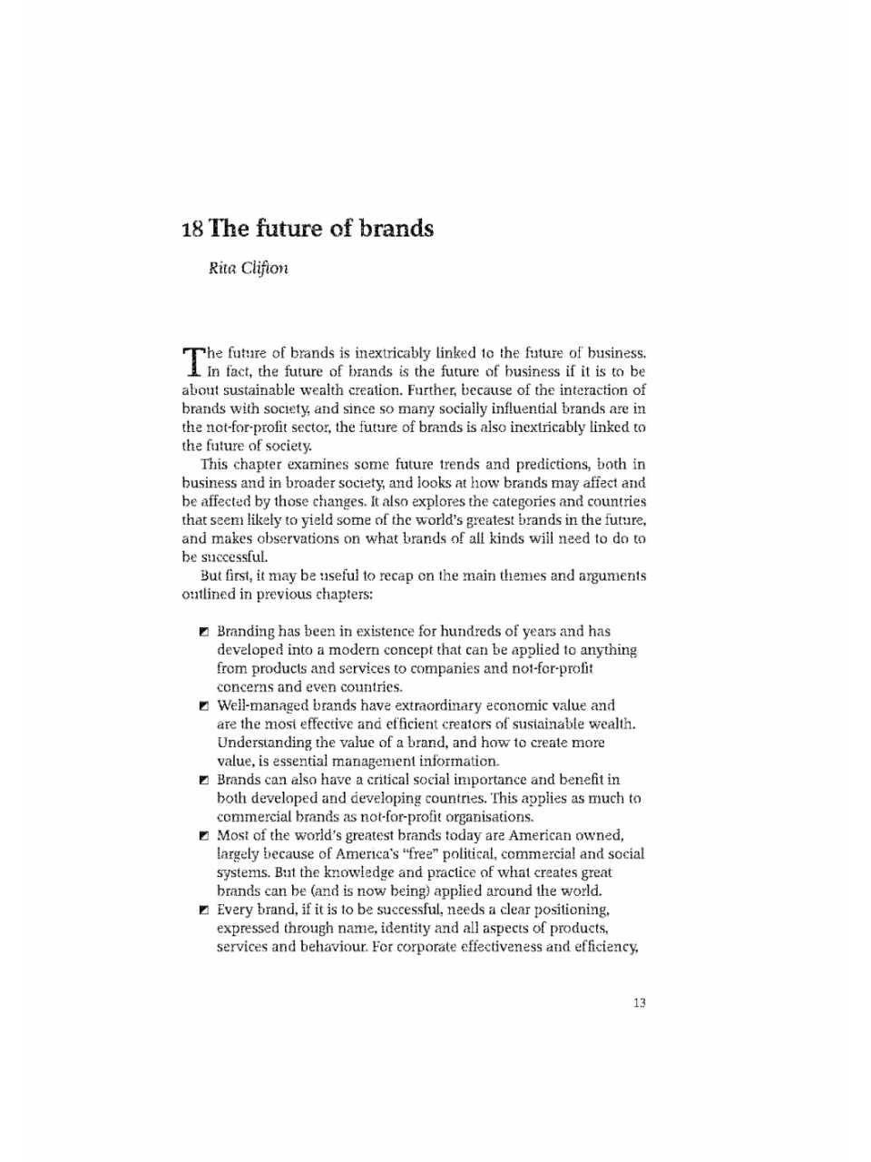 THE FUTURE OF BRANDS