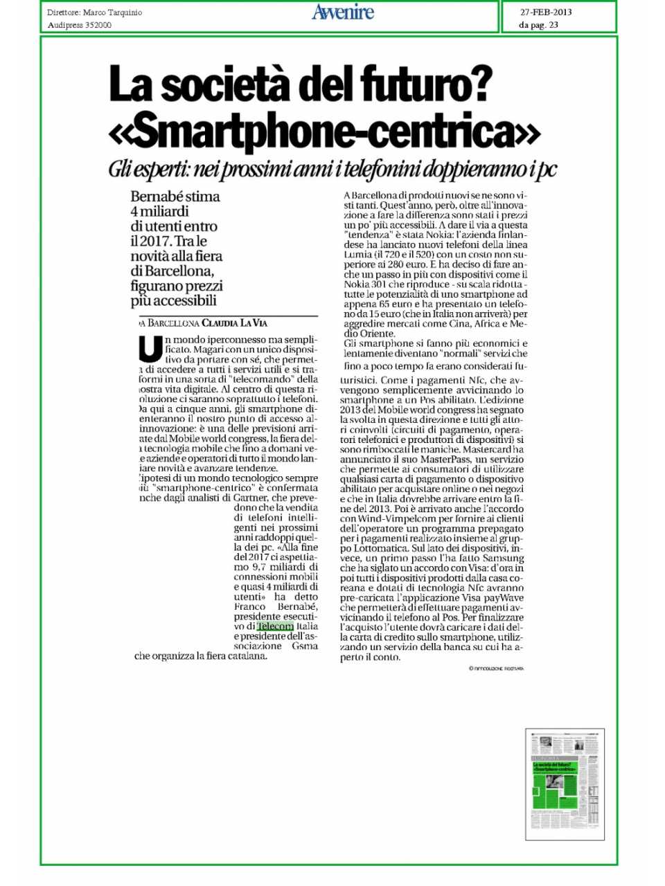La società del futuro?