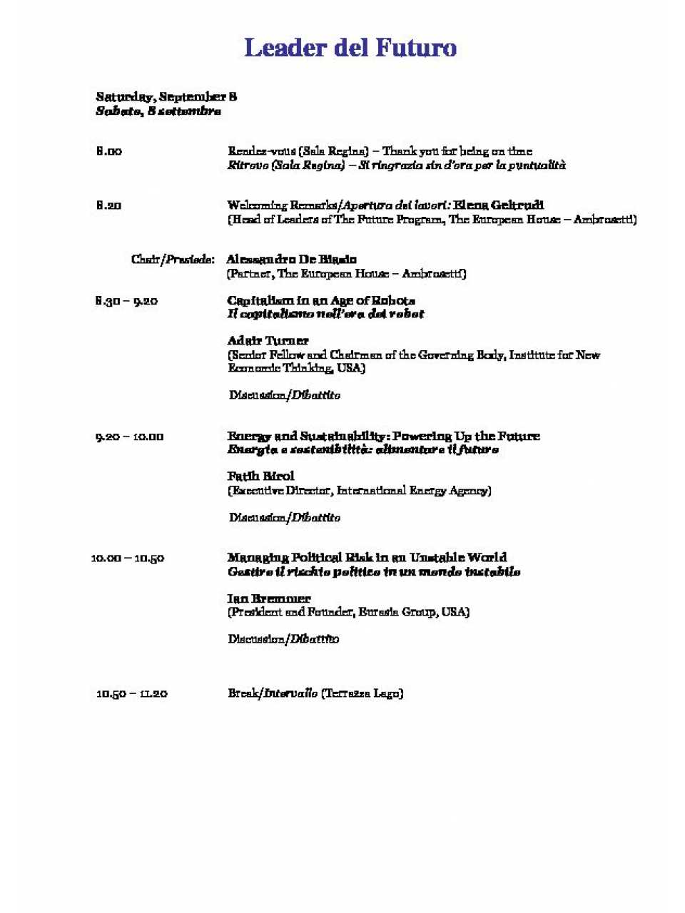 Programma