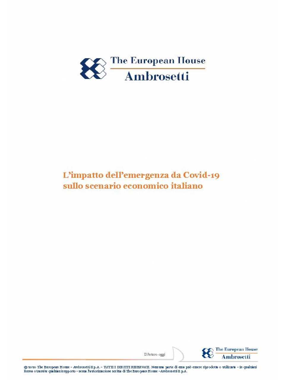 L’impatto dell’emergenza da Covid-19 sullo scenario economico italiano