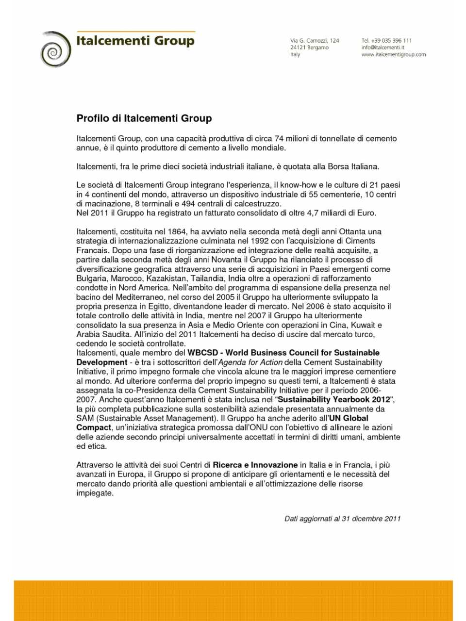 Profilo Italcementi Group