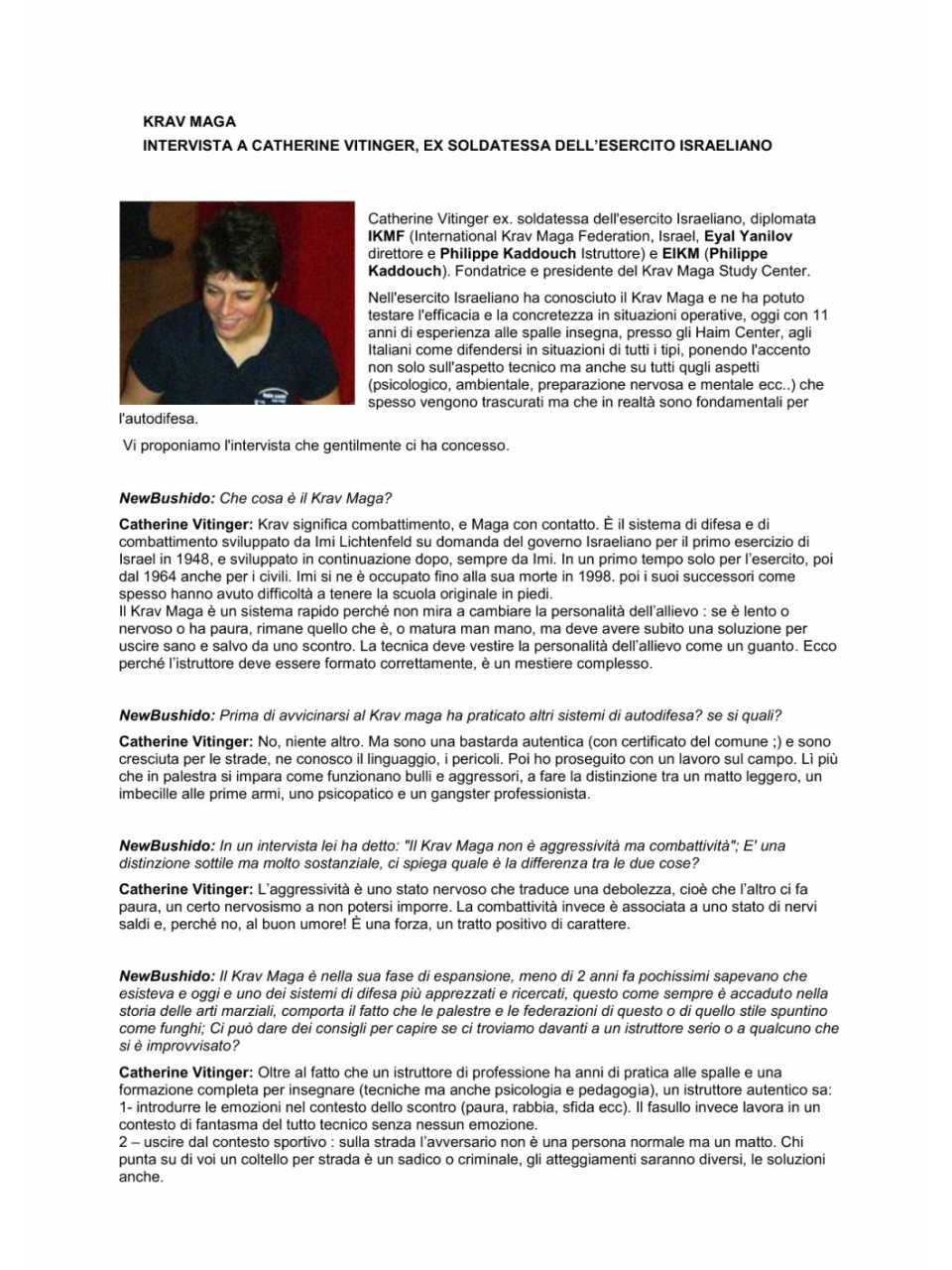 Intervista a C. Vitinger