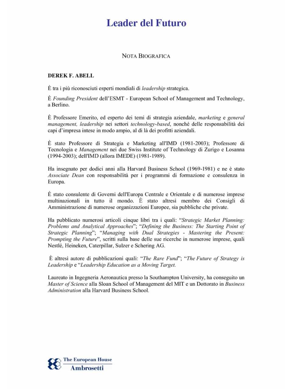 Nota Biografica