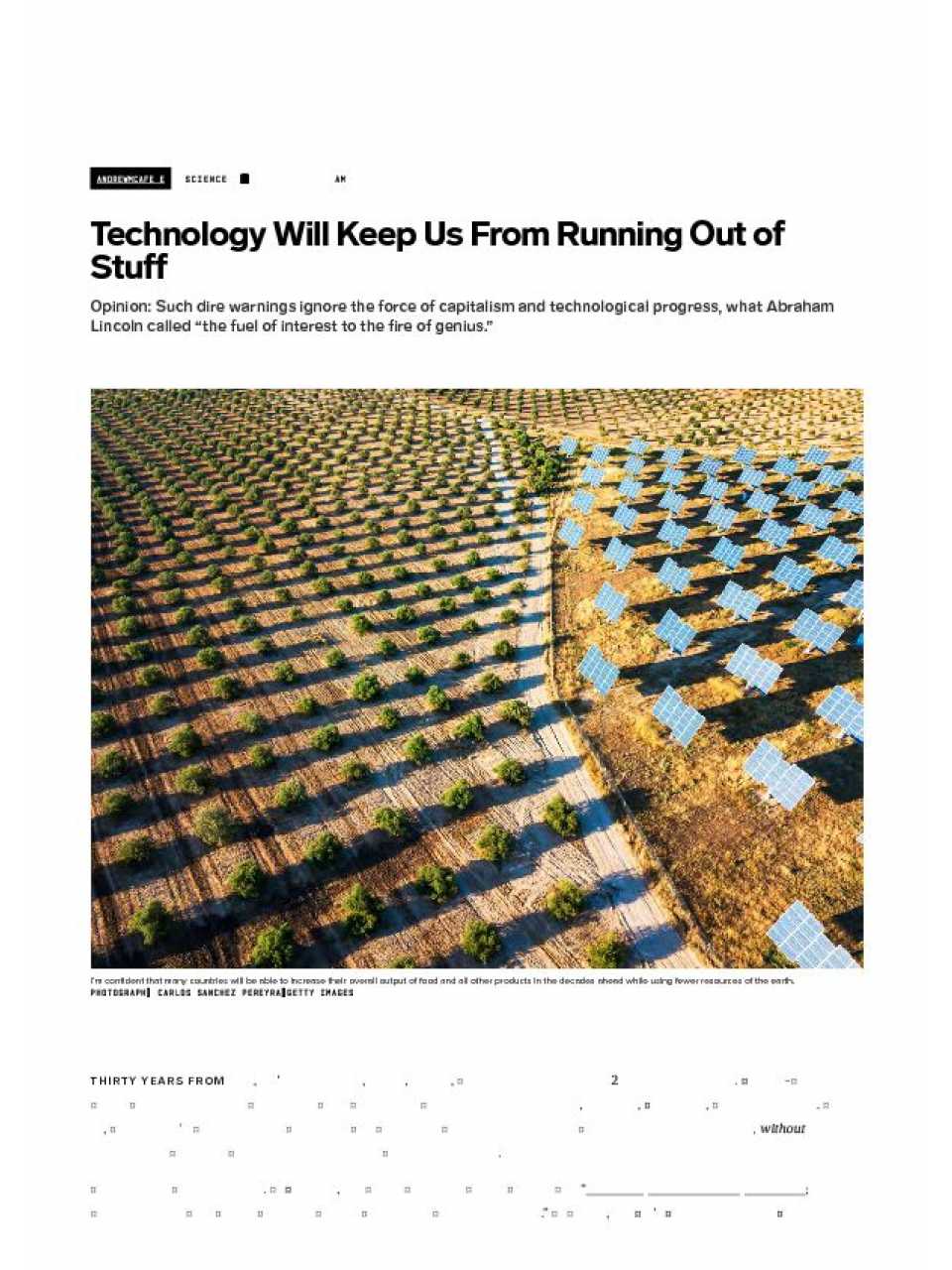 Technology Will Keep Us From Running Out of Stuff