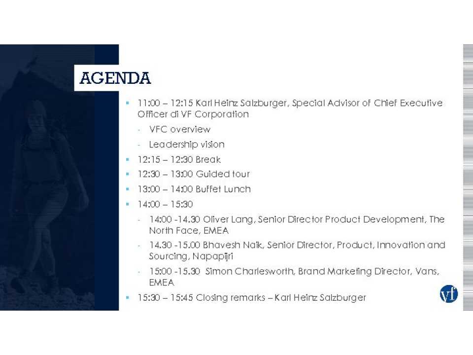 Product Innovation, design and marketing: the strategic assets of VF's growth
