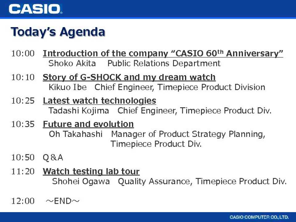 Corporate History of Casio