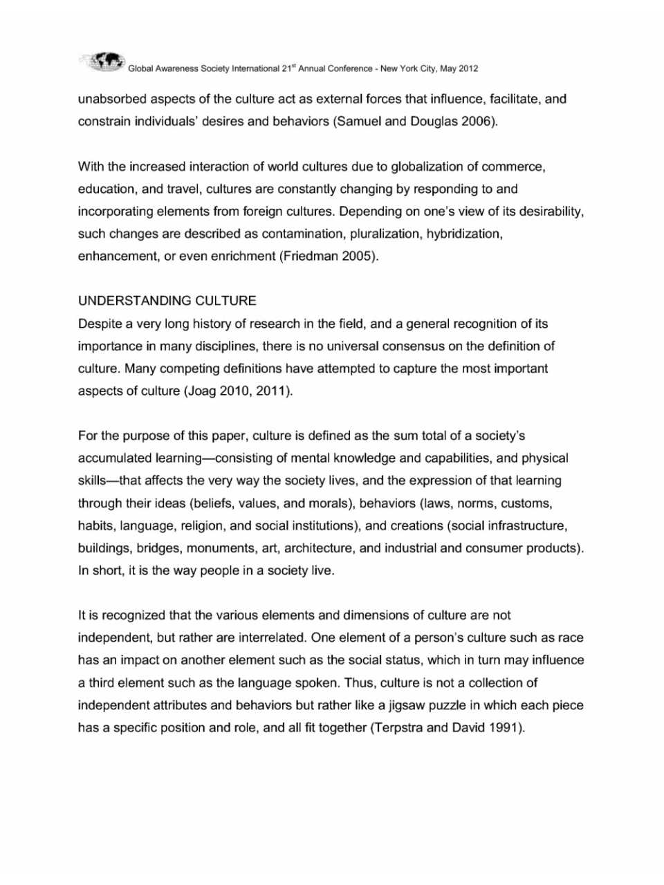 Impact of The Digital Technology on Culture: Lessons from a Pilot Study