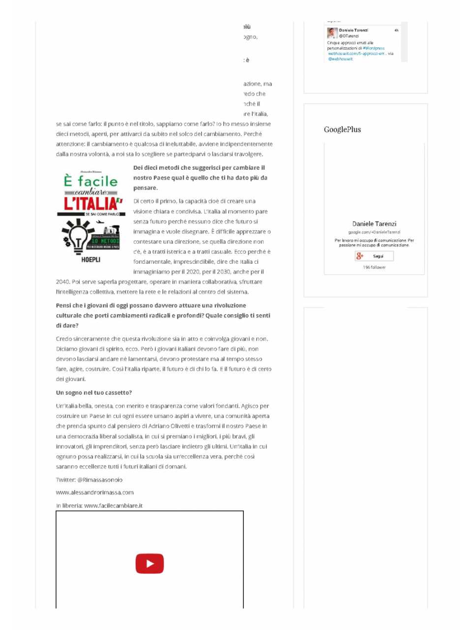 E' facile cambiare l'Italia