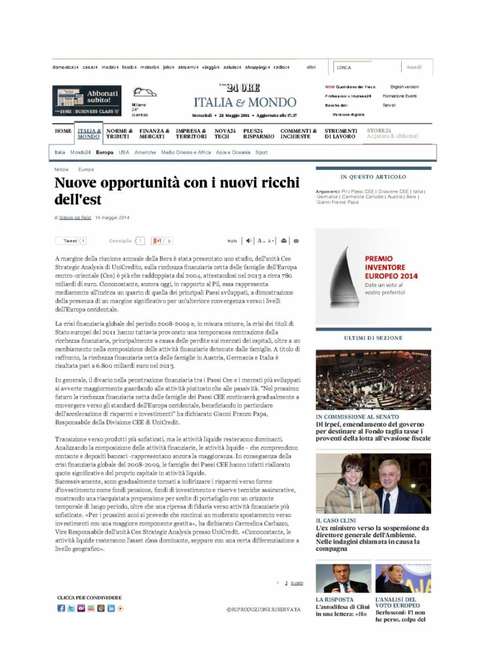 Nuove opportunità con i nuovi ricchi dell’est