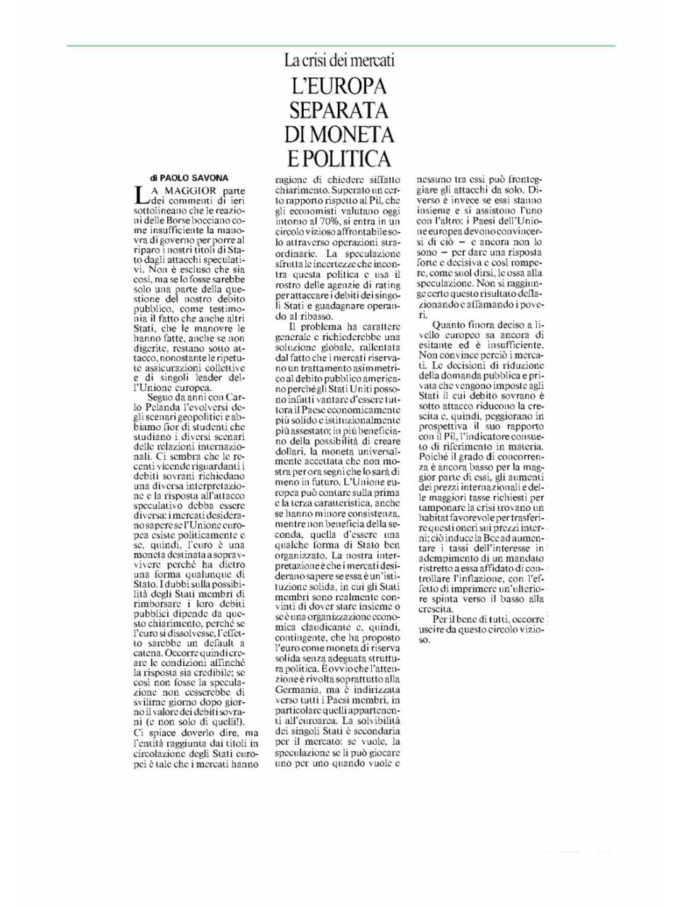 Raccolta di articoli