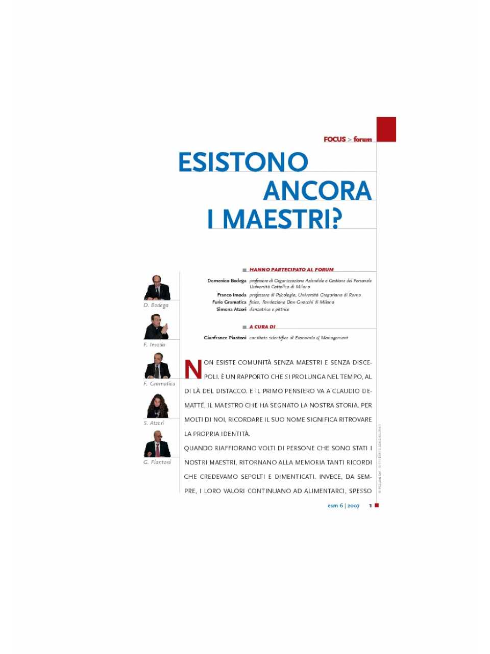 Esistono ancora i maestri?