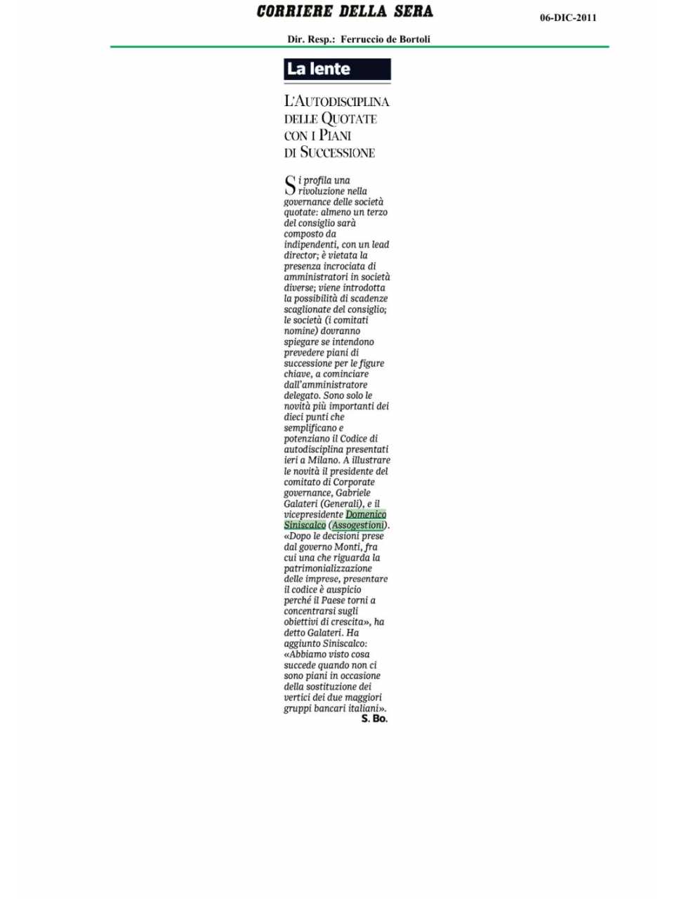 LAUTODISCIPLINA DELLE QUOTATE CON I PIANI DI SUCCESSIONE